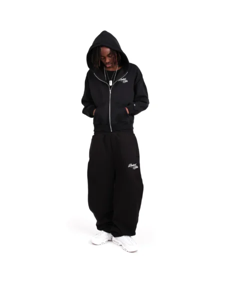 BLACK DAY2DAY ZIP HOODIE
