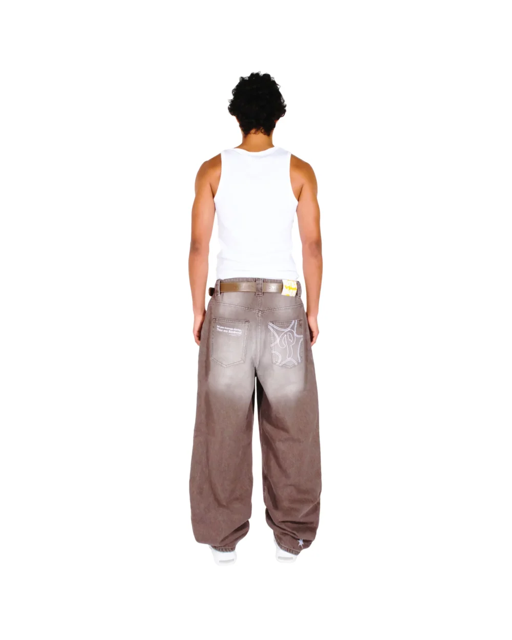 Washed Brown Bonkers Denim - Image 4